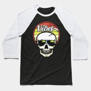 Skull Vibes Smile Baseball T-Shirt